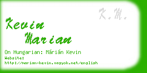kevin marian business card